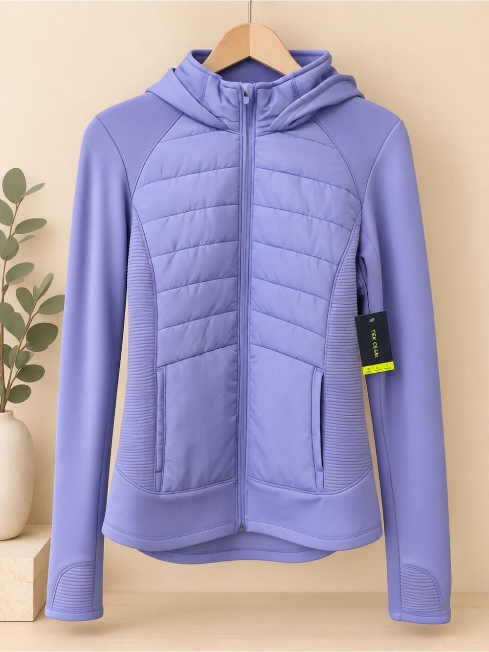 Tek Gear Lavender Hooded Quilted Women Jacket ✨